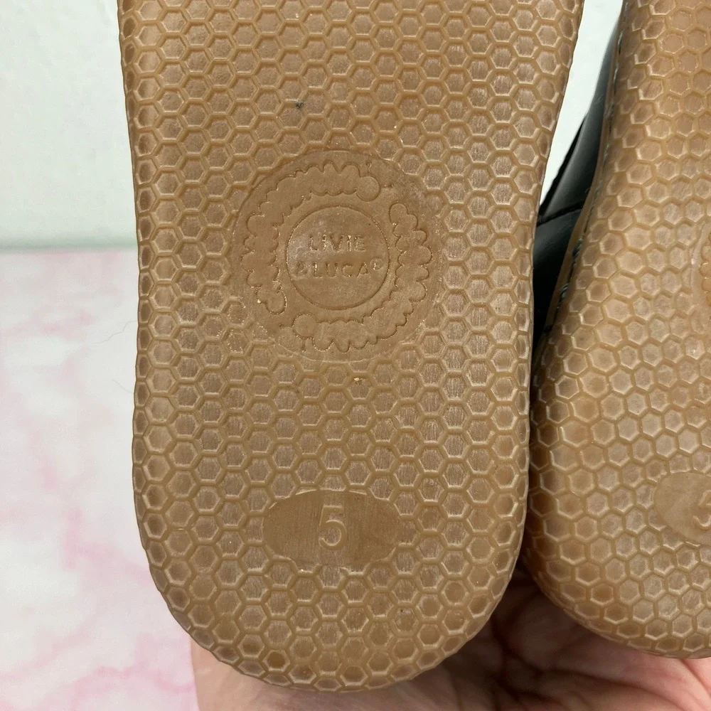 Livie & Luca Tiempo‎ Boots Tall Blue Gold Shimmer Side Zipper Size 5 Toddler